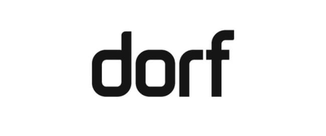 Dorf logo in black text on white background